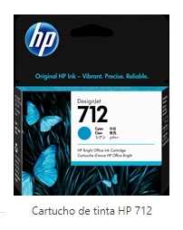 HP Cartucho de tinta cian 3ED67A 712