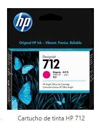 HP Cartucho de tinta magenta 3ED68A 712