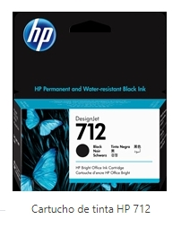 HP Cartucho de tinta negro 3ED70A 712