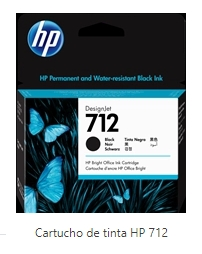 HP Cartucho de tinta negro 3ED71A 712
