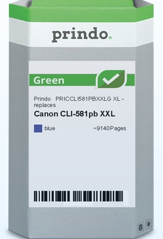 Prindo Cartucho de tinta Azul PRICCLI581PBXXLG Green compatible con Canon CLI-581pb XXL 1999C001