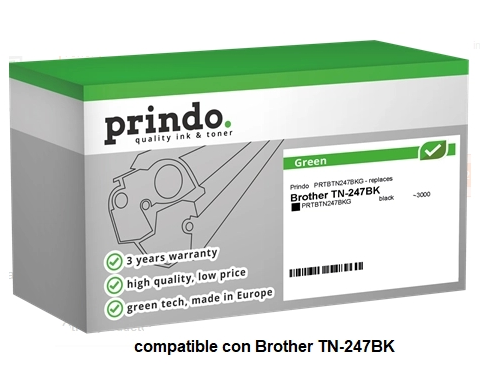 Prindo Tóner negro PRTBTN247BKG Green compatible con Brother TN-247BK