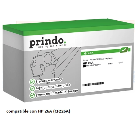 Prindo Tóner negro PRTHPCF226AG Green compatible con HP 26A CF226A