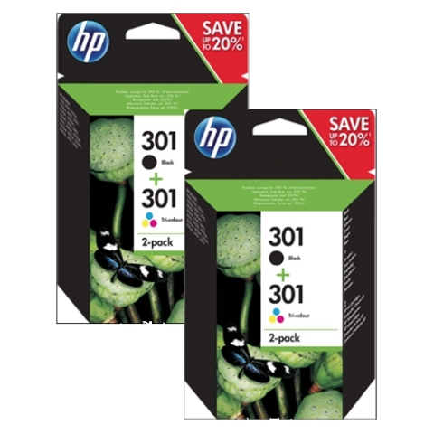 HP Multipack negro varios colores 2x N9J72AE 301 Promo-Pack
