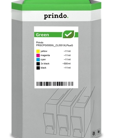 Prindo Multipack negro / negro / cian / magenta / amarillo PRSCPGI570XL CLI571XLPlusG MCVP Green