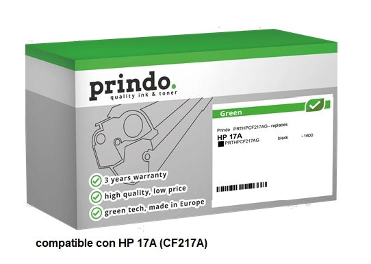 Prindo Tóner negro PRTHPCF217AG Green compatible con HP 17A CF217A