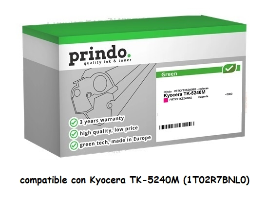 Prindo Tóner magenta PRTKYTK5240MG Green compatible con Kyocera TK-5240M