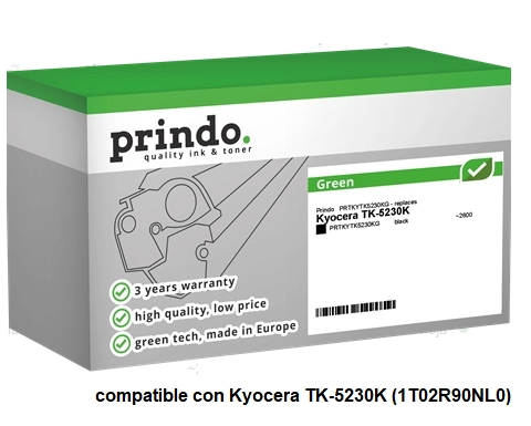Prindo Tóner negro PRTKYTK5230KG Green compatible con Kyocera TK-5230K