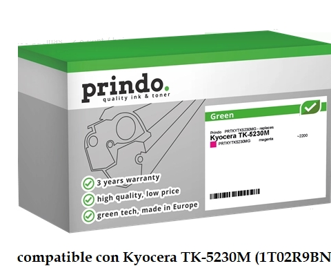 Prindo Tóner magenta PRTKYTK5230MG Green compatible con Kyocera TK-5230M