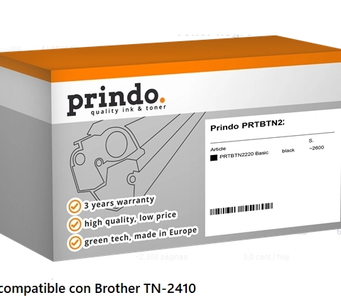Prindo Tóner negro PRTBTN2410 Basic compatible con Brother TN-2410