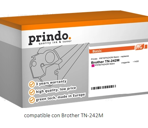 Prindo Tóner magenta PRTBTN242M Basic compatible con Brother TN-242M