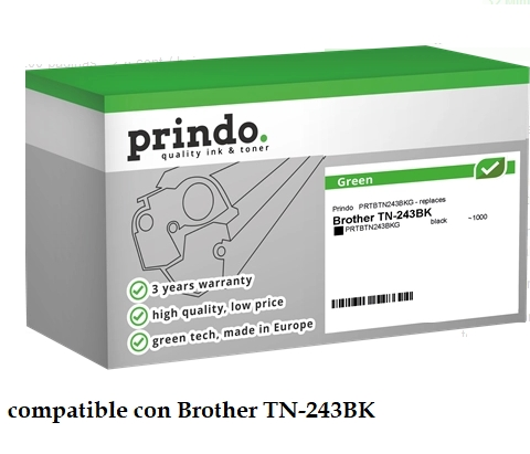 Prindo Tóner negro PRTBTN243BKG Green compatible con Brother TN-243BK