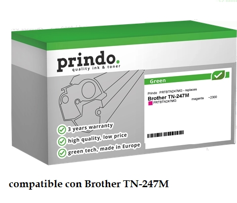 Prindo Tóner magenta PRTBTN247MG Green compatible con Brother TN-247M