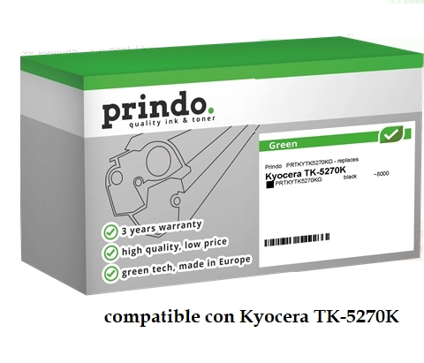 Prindo Tóner negro PRTKYTK5270KG Green compatible con Kyocera TK-5270K