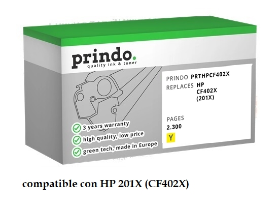 Prindo Tóner amarillo PRTHPCF402XG Green compatible con HP 201X CF402X