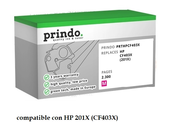 Prindo Tóner magenta PRTHPCF403XG Green compatible con HP 201X CF403X