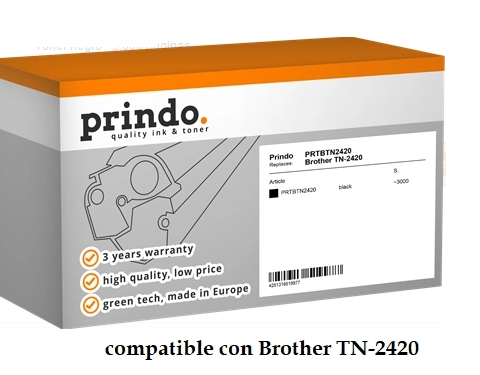 Prindo Tóner negro PRTBTN2420 Basic compatible con Brother TN-2420