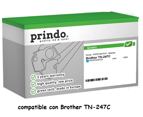 Prindo Tóner cian PRTBTN247CG Green compatible con Brother TN-247C