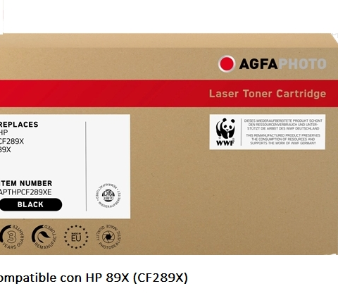 Agfa Photo Tóner negro APTHPCF289XE compatible con HP 89X CF289X