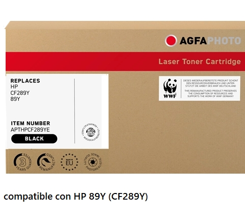 Agfa Photo Tóner negro APTHPCF289YE compatible con HP 89Y