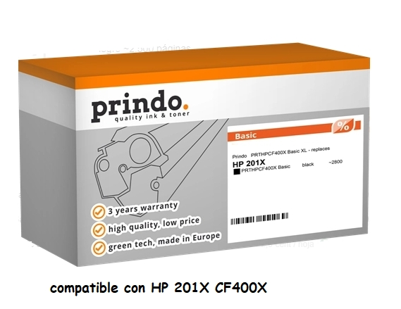 Prindo Tóner negro PRTHPCF400X Basic Basic compatible con HP 201X CF400X