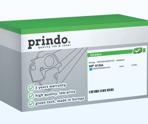 Prindo Tóner cian PRTHPW2031AG Green compatible con HP 415A W2031A