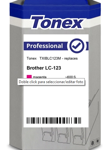 Tonex Cartucho de tinta magenta TXIBLC123M LC-123 compatible con Brother LC123M