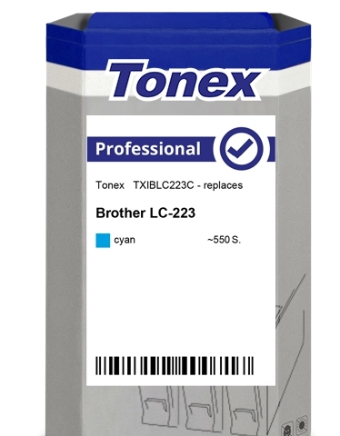 Tonex Cartucho de tinta cian TXIBLC223C compatible con Brother LC223C LC-223