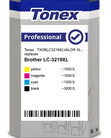 Tonex Multipack negro cian magenta amarillo TXSBLC3219XLVALDR LC-3219XL