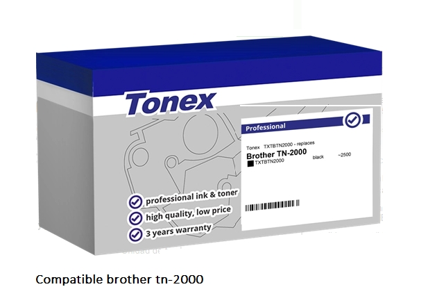 Tonex Tóner negro TXTBTN2000 compatible brother tn-2000