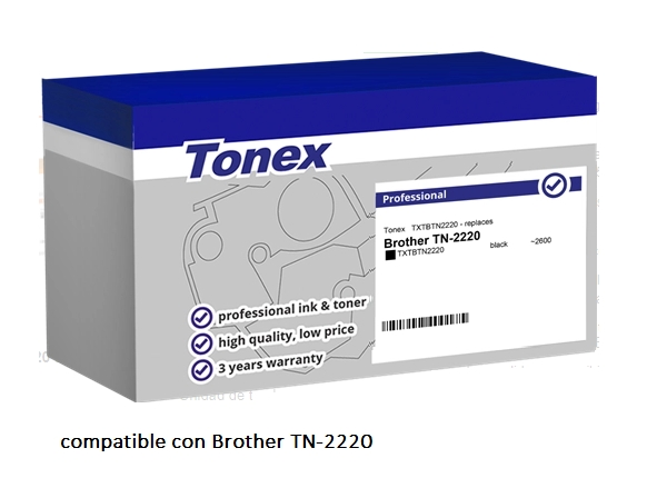 Tonex Tóner negro TXTBTN2220 compatible con Brother TN-2220