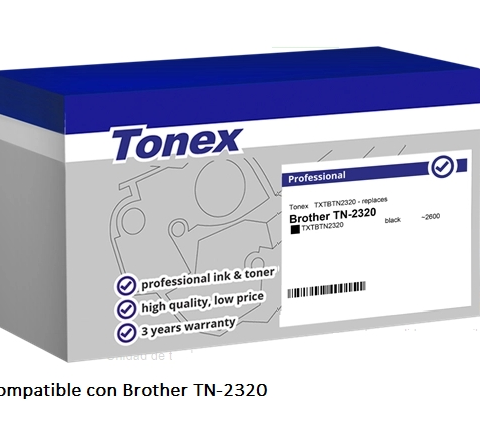 Tonex Tóner negro TXTBTN2320 compatible con Brother TN-2320