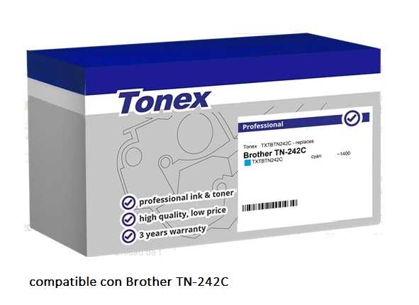 Tonex Tóner cian TXTBTN242C compatible con Brother TN-242C