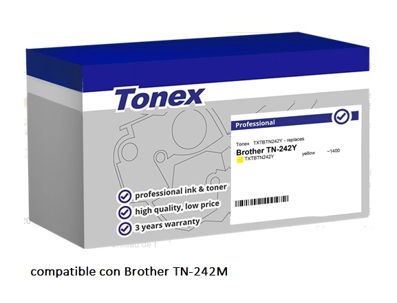 Tonex Tóner amarillo TXTBTN242Y compatible con Brother TN-242Y