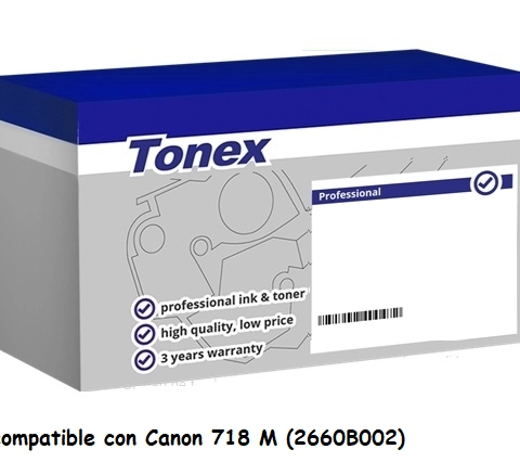 Tonex Tóner magenta TXTC718M compatible con Canon 718 M 2660B002