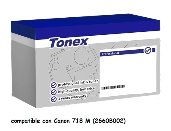 Tonex Tóner magenta TXTC718M compatible con Canon 718 M 2660B002