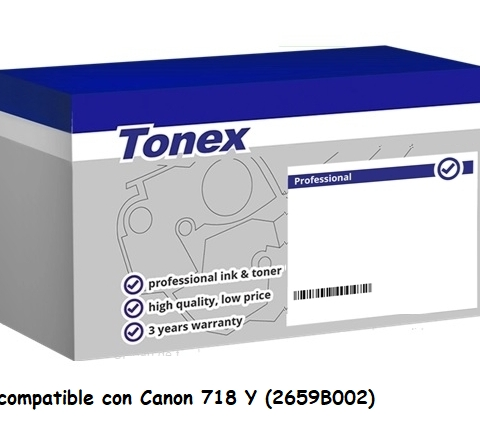 Tonex Tóner amarillo TXTC718Y compatible con Canon 718Y 2659B002