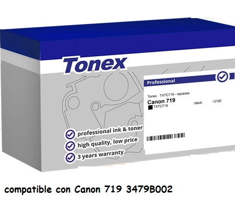 Tonex Tóner negro TXTC719 compatible con Canon 719
