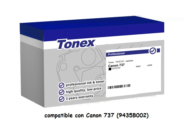 Tonex Tóner negro TXTC737 compatible con Canon 737