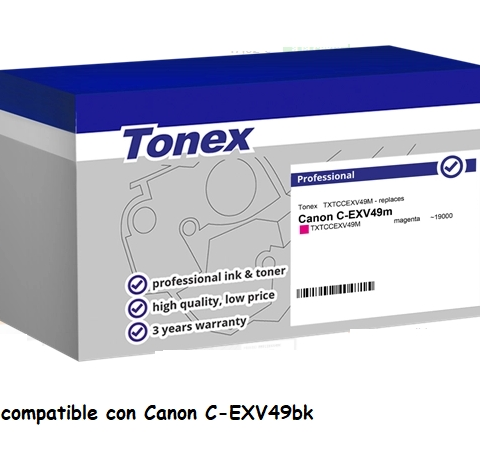Tonex Tóner magenta TXTCCEXV49M compatible con Canon C-EXV49bk