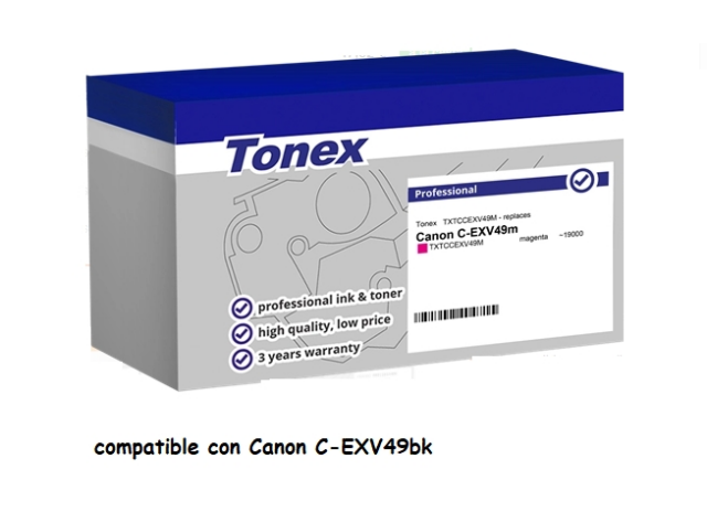 Tonex Tóner magenta TXTCCEXV49M compatible con Canon C-EXV49bk
