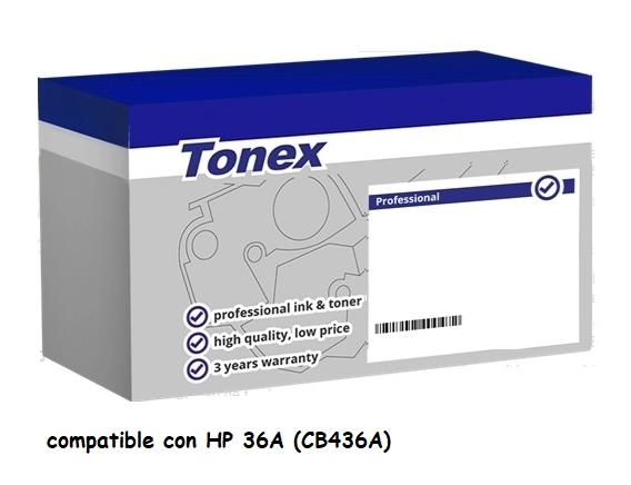 Tonex Tóner negro TXTHPCB436A compatible con HP 36A