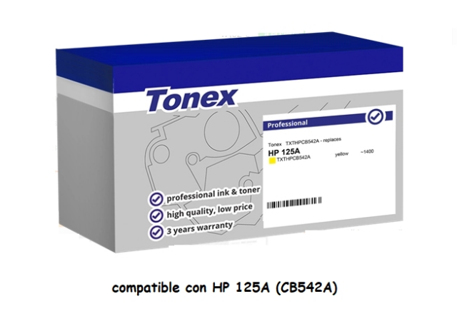 Tonex Tóner amarillo TXTHPCB542A compatible con HP 125A