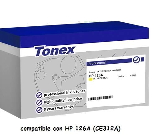 Tonex Tóner amarillo TXTHPCE312A compatible con HP 126A CE312A