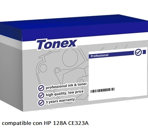 Tonex Tóner magenta TXTHPCE323A compatible con HP 128A CE323A
