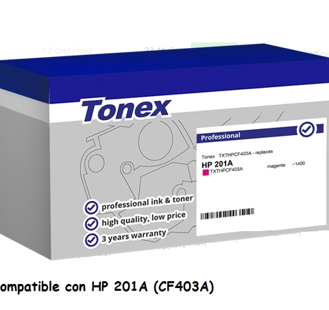 Tonex Tóner magenta TXTHPCF403A compatible con HP 201A CF403A