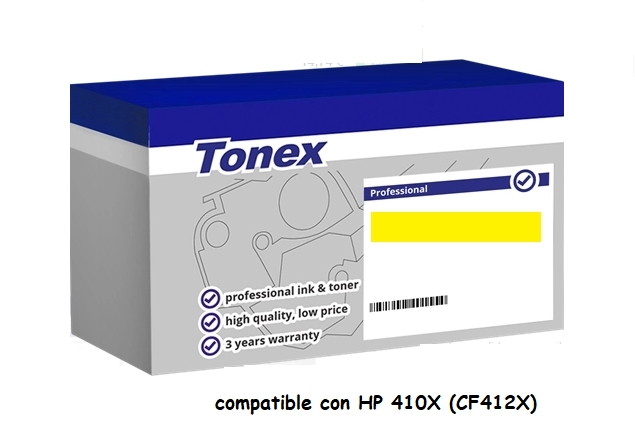 Tonex Tóner amarillo TXTHPCF412X compatible con HP 410X CF412X