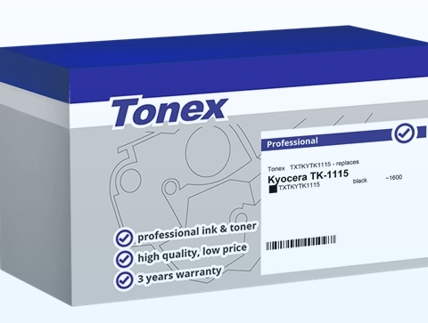 Tonex Tóner negro TXTKYTK1115 compatible con Kyocera TK-1115
