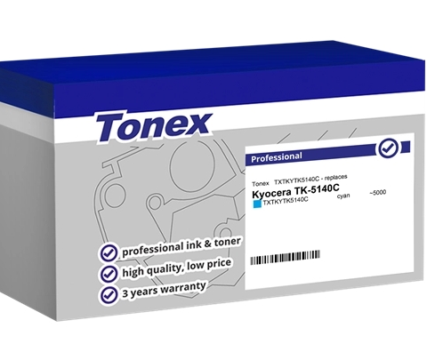 Tonex Tóner cian TXTKYTK5140C compatible con Kyocera TK-5140C