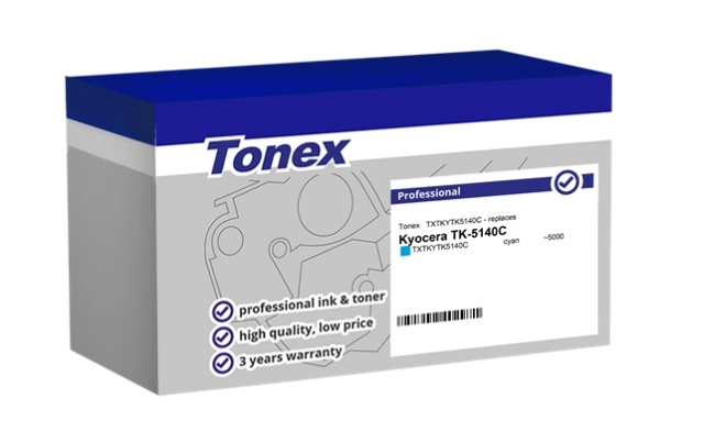 Tonex Tóner cian TXTKYTK5140C compatible con Kyocera TK-5140C